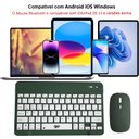 Ver imagem 5 de Teclado e Mouse sem Fio A6732 Slim Recarregável Verde Escuro Alta Compatibilidade com Bluetooth Usb