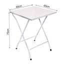Ver imagem 3 de Conjunto de Mesa 60x60 em Aço Dobrável com 4 Cadeiras - Branco