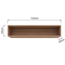 Ver imagem 3 de Nichos Decorativo Parede Marrom Mdf 120cm Sala Quarto Cozinha