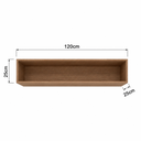 Ver imagem 3 de Nicho de Parede MDF 120cm Decorativo Sala Quarto Marrom