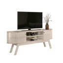 Ver imagem 1 de Rack Tv 75 Pol 183cm Bancada para Sala Enzari Calacata/off White M20 - D’Rossi