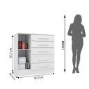 Ver imagem 4 de Cômoda para Quarto 1 Porta 5 Gavetas Advantage Branco