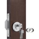 Ver imagem 2 de Fechadura Bater Correr 45mm Externa Roseta Redonda Escovada Uniao Mundial UNICO