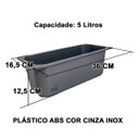 Ver imagem 5 de Kit 3 Cuba Expositora Vitrine Gelato Sorvete Abs Cor Cinza