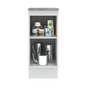 Ver imagem 4 de Balcão Armário de Cozinha 35 cm 1 Porta Branco/Cinza Agata Madesa