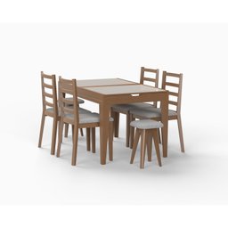 Mesa de Jantar Extensível Tampo de Vidro/MDF 120x80cm Paris  - 5