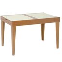 Ver imagem 2 de Mesa de Jantar 4 a 6 Lugares Retangular Extensível Tampo de Vidro/MDF Paris