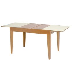 Mesa de Jantar Extensível Tampo de Vidro/MDF 120x80cm Paris  - 2
