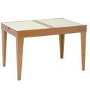 Ver imagem 2 de Mesa de Jantar 4 a 6 Lugares Retangular Extensível Tampo de Vidro/MDF Paris
