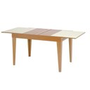 Ver imagem 3 de Mesa de Jantar 4 a 6 Lugares Retangular Extensível Tampo de Vidro/MDF Paris