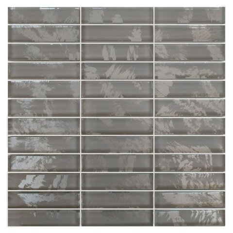 Pastilha de Vidro Evolution Silver 9,5x2,3 Placa 30x30cm - 1313121002