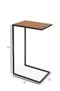 Ver imagem 2 de Mesa de Apoio com Tampo de Madeira de 40cm X 30cm (66cm) de Altura em Aço Carbono Pintado de Preto