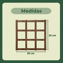 Ver imagem 3 de Treliça Jardim Vertical Eucalipto 50x50 cm Stain Nogueira