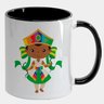 Caneca Branca com Interna Preta Y5 Oxumare Umbanda Desenho - 1