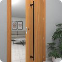 Ver imagem 5 de Puxador de Porta Preto Inox Vidro Pivotante 90cm M.s