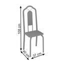 Ver imagem 3 de Kit 4 Cadeiras Tubular Bianca Branco/Martelado Perola/Arabesco