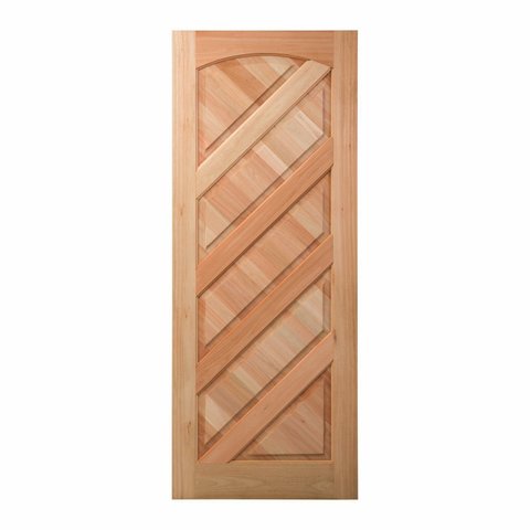 Folha de Porta Maciça em Eucalipto Acabamento Natural 210x60cm PM06 Magna Cruzeiro Portas