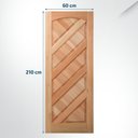 Ver imagem 2 de Folha de Porta Maciça em Eucalipto Acabamento Natural 210x60cm PM06 Magna Cruzeiro Portas