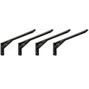 Ver imagem 1 de Kit 02 Pares Suporte para Mesa Dobrável Retrátil 30 Cm H02 Mão Francesa Preto - Lyam