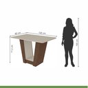 Ver imagem 7 de Conjunto Sala de Jantar Mesa 120x80cm Tampo Vidro/MDF com 4 Cadeiras Apogeu Móveis Lopas