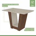 Ver imagem 3 de Conjunto Sala de Jantar Mesa 120x80cm Tampo Vidro/MDF com 4 Cadeiras Apogeu Móveis Lopas