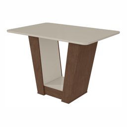 Conjunto Sala de Jantar Mesa 120x80cm Tampo Vidro/MDF com 4 Cadeiras Apogeu Móveis Lopas - 10