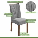 Ver imagem 4 de Conjunto Sala de Jantar Mesa 120x80cm Tampo Vidro/MDF com 4 Cadeiras Apogeu Móveis Lopas