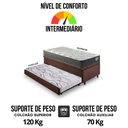 Ver imagem 7 de Bicama Box Baú Viúva 120x203 Suede Marrom com Colchão Adapto Molas Ensacadas Ecoflex