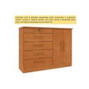 Ver imagem 4 de Cômoda Istambul 5 Gavetas 2 Portas MDF-MDP Cinamomo TCIL Móveis