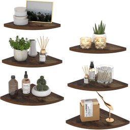 Prateleiras de Canto Redondas ,conjunto de 3 Peças para Decoração de Parede - 3
