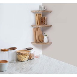 Prateleiras de Canto Redondas ,conjunto de 3 Peças para Decoração de Parede - 5