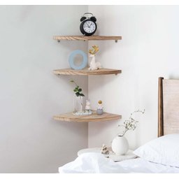 Prateleiras de Canto Redondas ,conjunto de 3 Peças para Decoração de Parede - 4