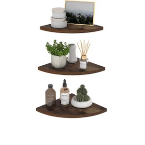 Prateleiras de Canto Redondas ,conjunto de 3 Peças para Decoração de Parede
