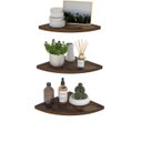 Ver imagem 1 de Prateleiras de Canto Redondas ,conjunto de 3 Peças para Decoração de Parede