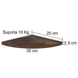 Prateleiras de Canto Redondas ,conjunto de 3 Peças para Decoração de Parede - 4