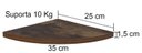 Ver imagem 4 de Prateleiras de Canto Redondas ,conjunto de 3 Peças para Decoração de Parede