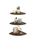 Ver imagem 2 de Prateleiras de Canto Redondas ,conjunto de 3 Peças para Decoração de Parede