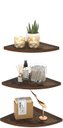 Ver imagem 2 de Prateleiras de Canto Redondas ,conjunto de 3 Peças para Decoração de Parede