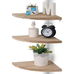 Prateleiras de Canto Redondas ,conjunto de 3 Peças para Decoração de Parede - 1