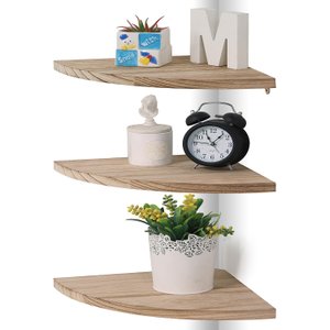 Prateleiras de Canto Redondas ,conjunto de 3 Peças para Decoração de Parede