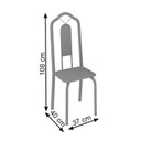 Ver imagem 3 de Kit 6 Cadeiras Tubular Bianca Prata/Martelado/Arabesco