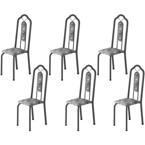 Kit 6 Cadeiras Tubular Bianca 