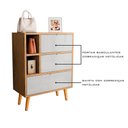 Ver imagem 3 de Sapateira Organizadora Classic com Portas Basculantes e Gaveta Off White/freijó Jm3