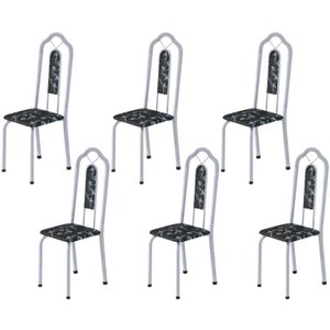 Kit 6 Cadeiras Tubular Bianca 