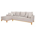 Ver imagem 2 de Sofá Beny 4 Lugares com Chaise Base Madeira Linho Império Estofados