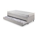 Ver imagem 7 de Bicama Box Solteiro Courino Linho Cinza 96x203x28 Cm com Colchão Hanover Inducol Molas Ensacadas