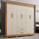 Ver imagem 2 de Guarda Roupa New Copacabana 6 Portas 2 Gavetas 7 Prateleiras - Benetil