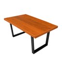 Ver imagem 4 de Mesa Lanna 1,20m Madeira Maciça com Pés de Ferro Preto Industrial para Área Externa e Interna