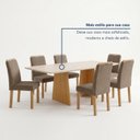 Ver mais imagens de Conjunto de Mesa 6 Lugares 160x80cm e Cadeiras Lyra MDF Cinamomo e Branco