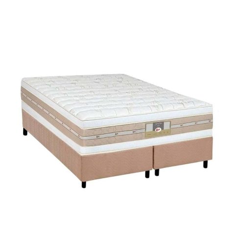 Cama Box King: Colchão Molas Pocket Ensacadas Castor Silver Star Air Double + Base Crc Suede Clean